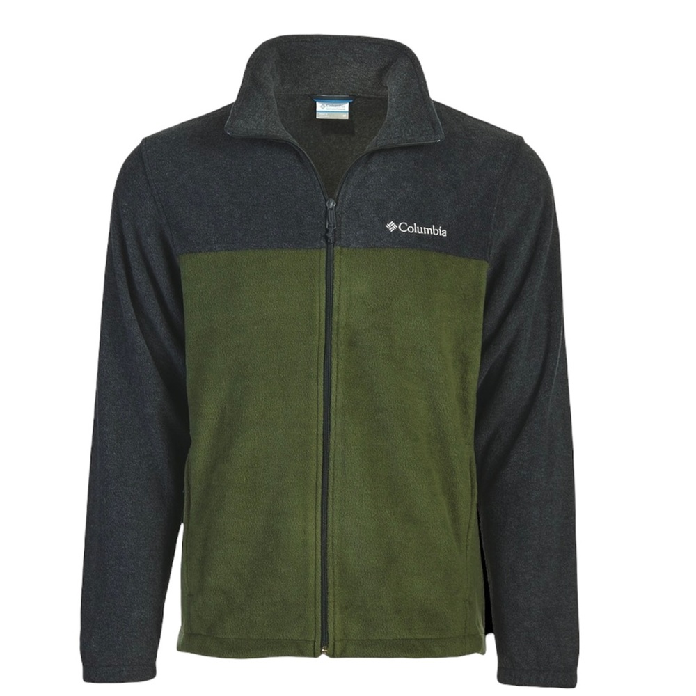 Columbia Steens Mountain Fleece Jacket, Small, Green/Grey